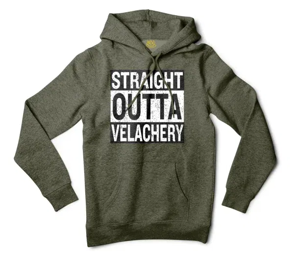 Straight Outta Velachery Men/Unisex Hoodie in Army Heather Color