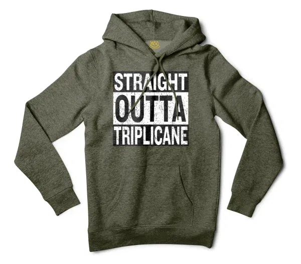 Straight Outta Triplicane Men/Unisex Hoodie in Army Heather Color