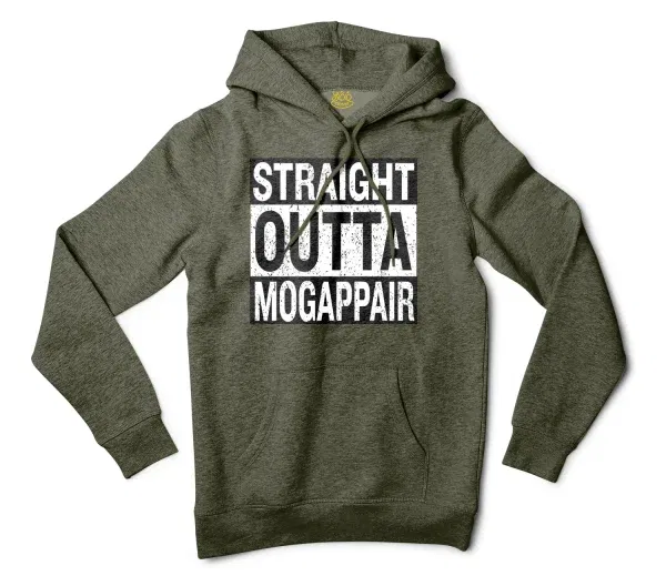 Straight Outta Mogappair Men/Unisex Hoodie in Army Heather Color