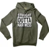 Straight Outta Nair Mess Men/Unisex Hoodie in Army Heather Color