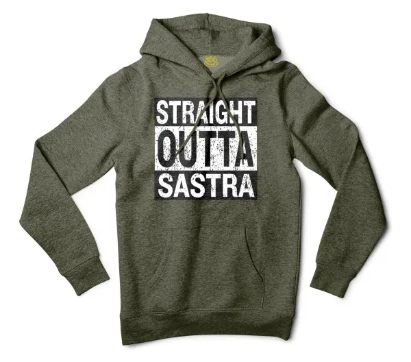 Straight Outta Sastra Men/Unisex Hoodie in Army Heather Color