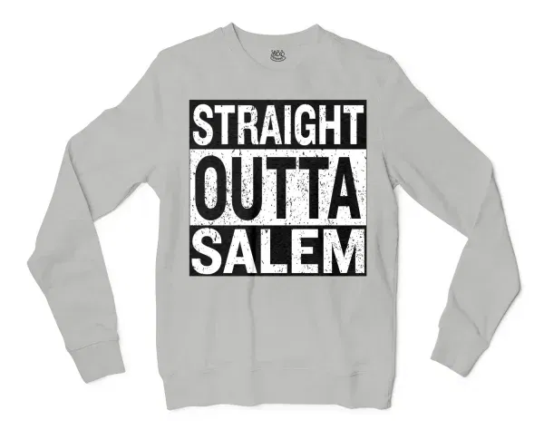 Straight Outta Salem Men/Unisex Long Sleeve T-Shirt in Ash Color