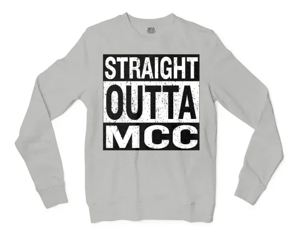 Straight Outta Mcc Men/Unisex Long Sleeve T-Shirt in Ash Color