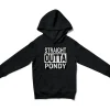 Straight Outta Pondy Unisex Youth Hoodie in Black Color