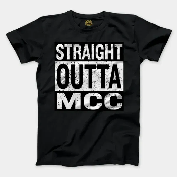 Straight Outta Mcc Men/Unisex T-Shirt in Black Color