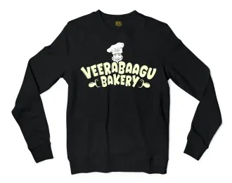 Veerabaagu Bakery Men/Unisex Long Sleeve T-Shirt in Black Color