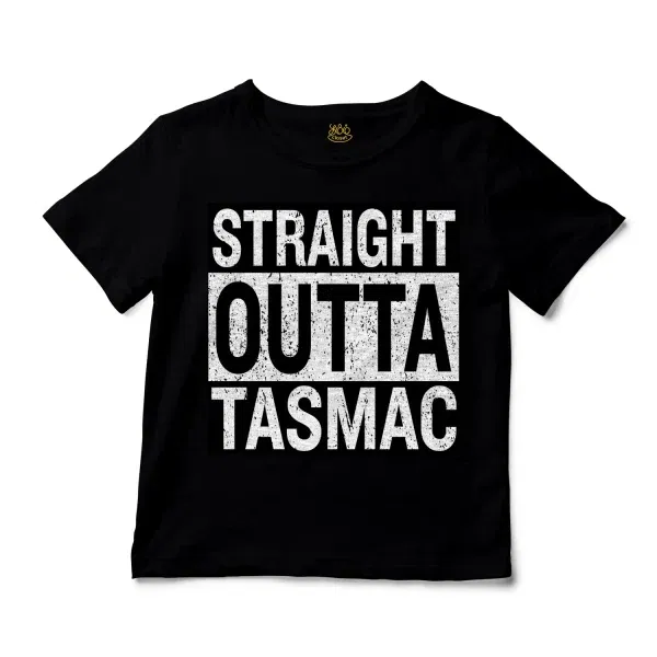 Straight Outta Tasmac Unisex Toddler T-Shirt in Black Color