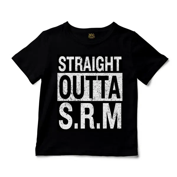 Straight Outta Srm University Unisex Toddler T-Shirt in Black Color