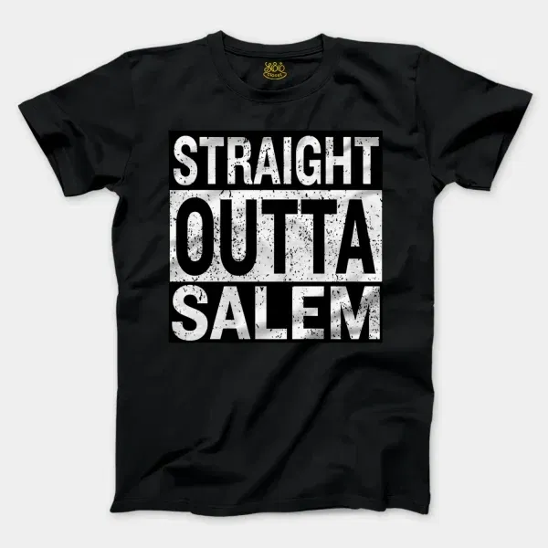 Straight Outta Salem Men/Unisex T-Shirt in Black Color