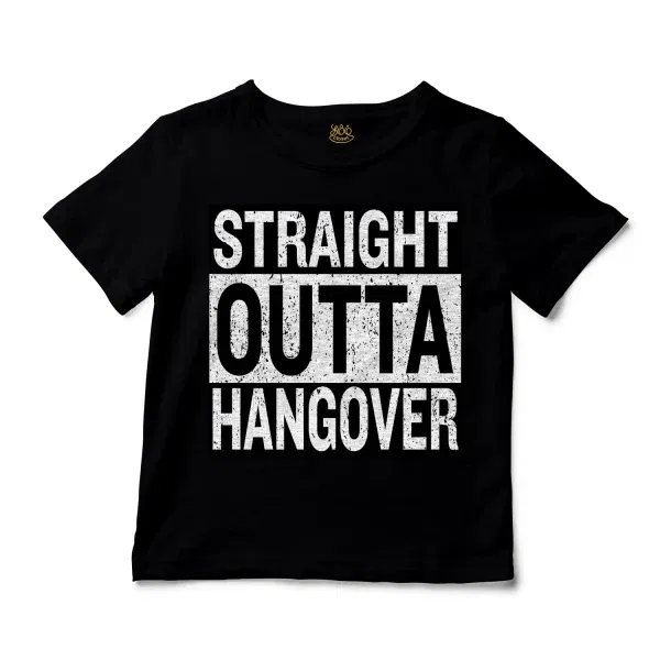 Straight Outta Hangover Unisex Toddler T-Shirt in Black Color