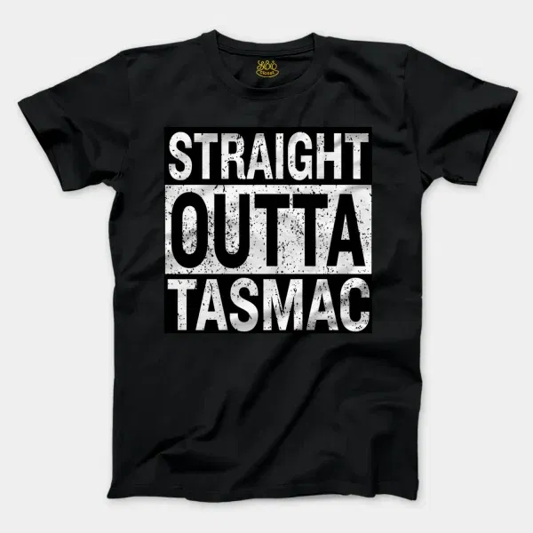 Straight Outta Tasmac Men/Unisex T-Shirt in Black Color