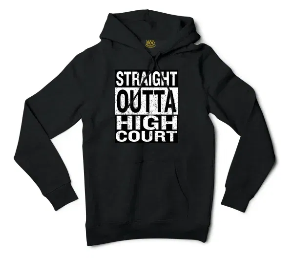 Straight Outta High Court Men/Unisex Hoodie in Black Color