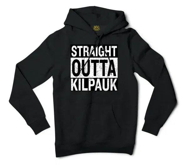 Straight Outta Kilpauk Men/Unisex Hoodie in Black Color