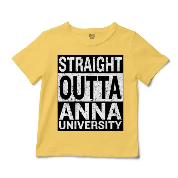 Straight Outta Anna University Unisex Toddler T-Shirt in Butter Color