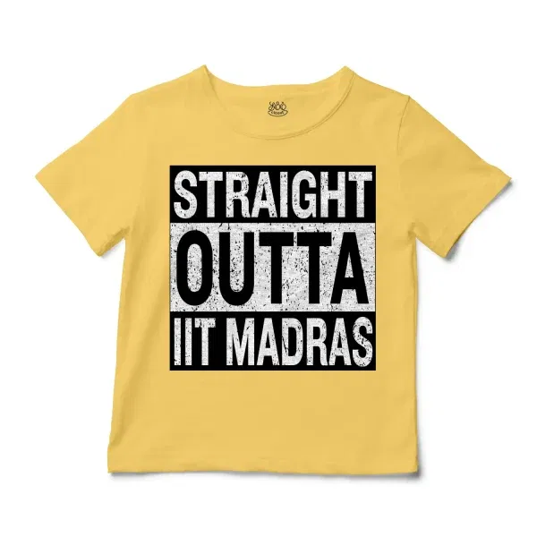 Straight Outta Iit Madras Unisex Toddler T-Shirt in Butter Color