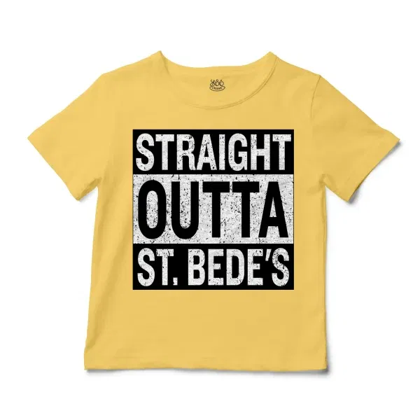 Straight Outta St. Bedes Unisex Toddler T-Shirt in Butter Color