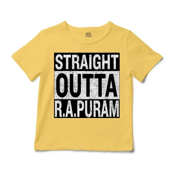 Straight Outta R.a Puram Unisex Toddler T-Shirt in Butter Color