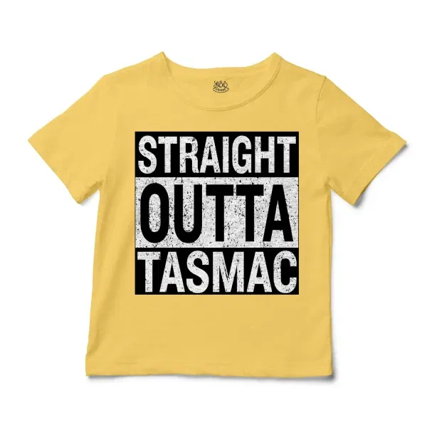 Straight Outta Tasmac Unisex Toddler T-Shirt in Butter Color