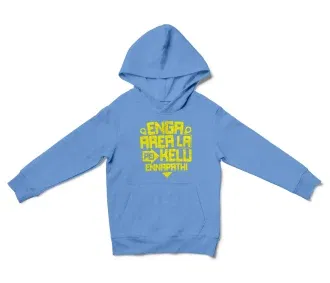 Enga Area La Pei Kelu Ennapathi Unisex Youth Hoodie in Carolina Blue Color