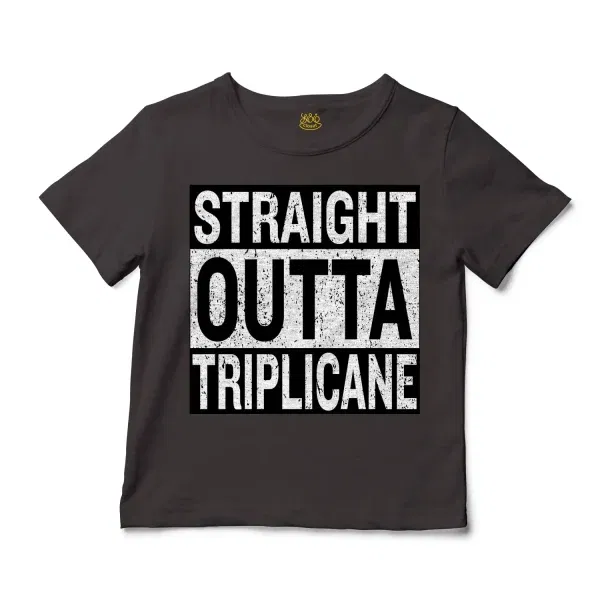 Straight Outta Triplicane Unisex Toddler T-Shirt in Charcoal Color