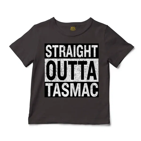 Straight Outta Tasmac Unisex Toddler T-Shirt in Charcoal Color