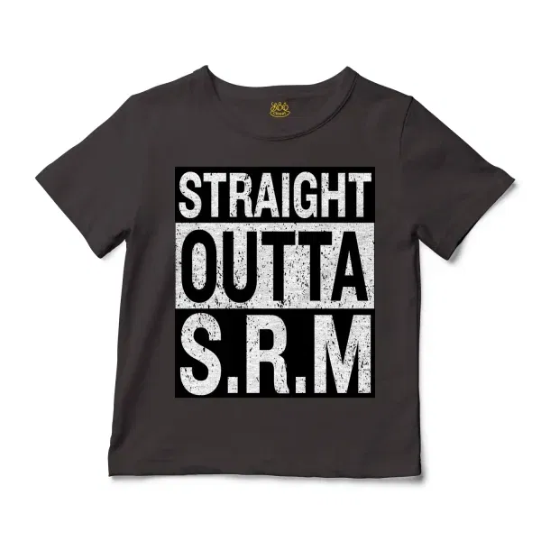 Straight Outta Srm University Unisex Toddler T-Shirt in Charcoal Color