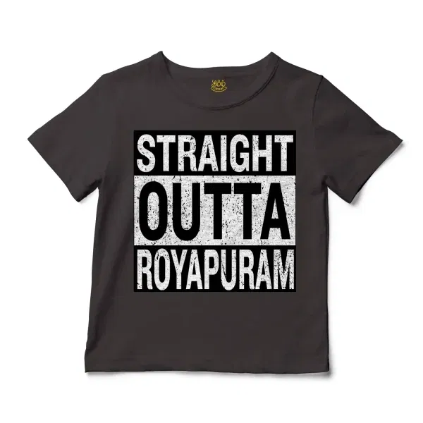 Straight Outta Royapuram Unisex Toddler T-Shirt in Charcoal Color