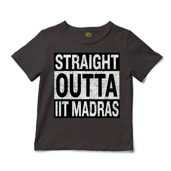 Straight Outta Iit Madras Unisex Toddler T-Shirt in Charcoal Color