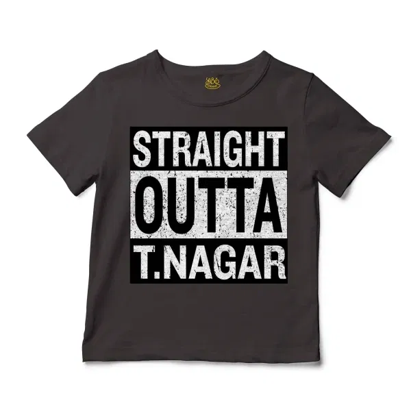 Straight Outta T-Nagar Unisex Toddler T-Shirt in Charcoal Color