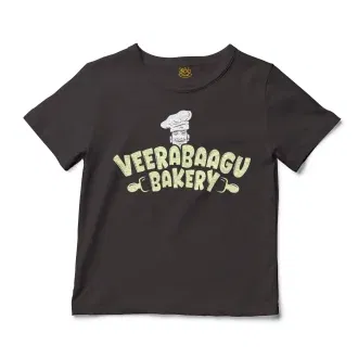 Veerabaagu Bakery Unisex Toddler T-Shirt in Charcoal Color