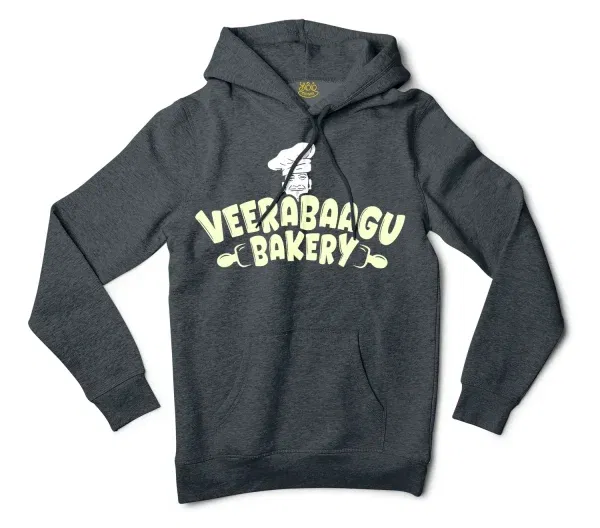 Veerabaagu Bakery Men/Unisex Hoodie in Charcoal Heather Color