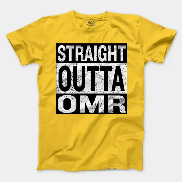 Straight Outta Omr Men/Unisex T-Shirt in Daisy Color