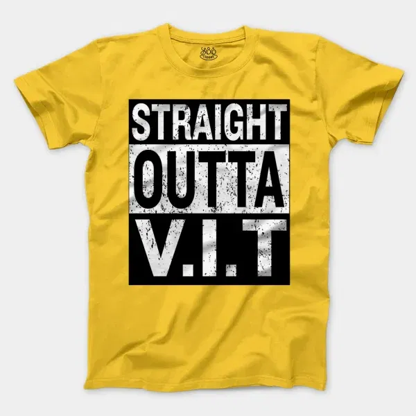 Straight Outta Vit Men/Unisex T-Shirt in Daisy Color