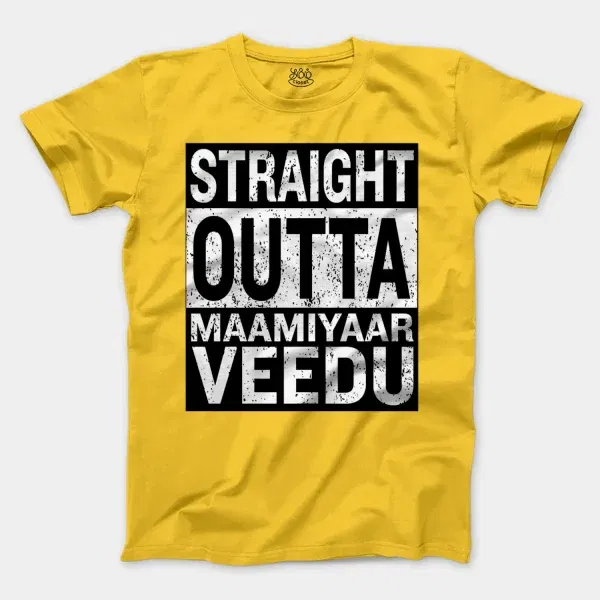 Straight Outta Maamiyaar Veedu Men/Unisex T-Shirt in Daisy Color