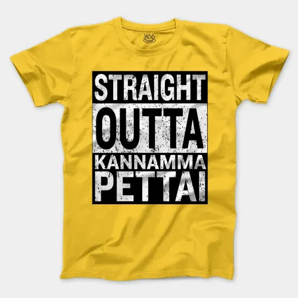 Straight Outta Kannamma Pettai Men/Unisex T-Shirt in Daisy Color