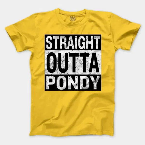 Straight Outta Pondy Men/Unisex T-Shirt in Daisy Color