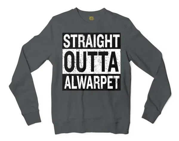 Straight Outta Alwarpet Men/Unisex Long Sleeve T-Shirt in Dark Heather Color