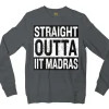 Straight Outta Iit Madras Men/Unisex Long Sleeve T-Shirt in Dark Heather Color