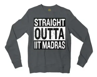 Straight Outta Iit Madras Men/Unisex Long Sleeve T-Shirt in Dark Heather Color