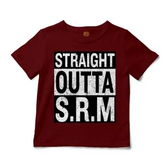 Straight Outta Srm University Unisex Toddler T-Shirt in Garnet Color