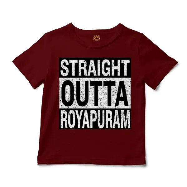 Straight Outta Royapuram Unisex Toddler T-Shirt in Garnet Color