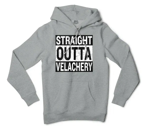 Straight Outta Velachery Men/Unisex Hoodie in Grey Heather Color