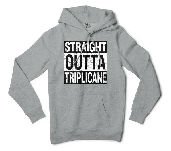 Straight Outta Triplicane Men/Unisex Hoodie in Grey Heather Color