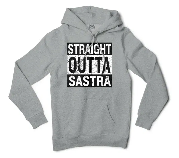 Straight Outta Sastra Men/Unisex Hoodie in Grey Heather Color