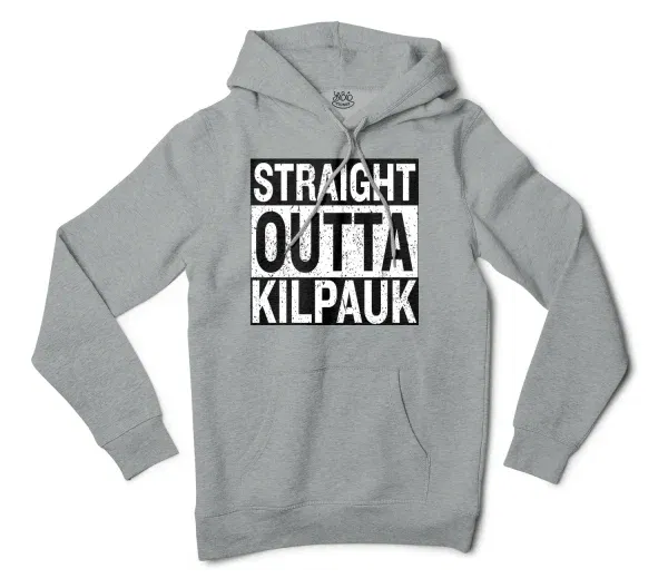 Straight Outta Kilpauk Men/Unisex Hoodie in Grey Heather Color