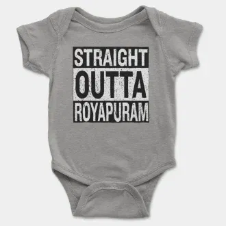 Straight Outta Royapuram Short Sleeve Baby Onesie in Heather Color