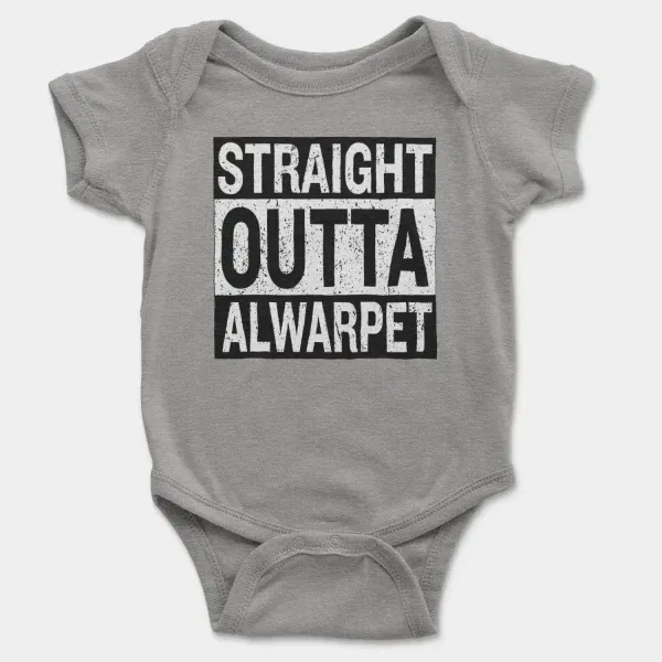 Straight Outta Alwarpet Short Sleeve Baby Onesie in Heather Color