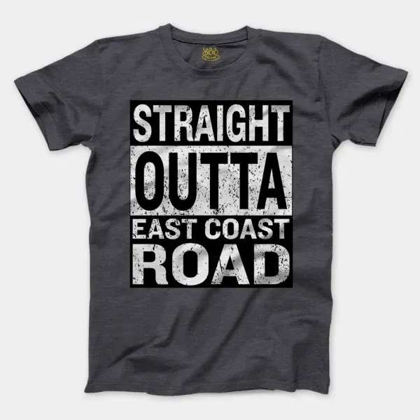 Straight Outta Ecr Men/Unisex T-Shirt in Heather Dark Grey Color