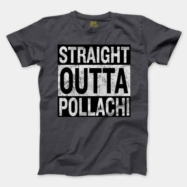 Straight Outta Pollachi Men/Unisex T-Shirt in Heather Dark Grey Color