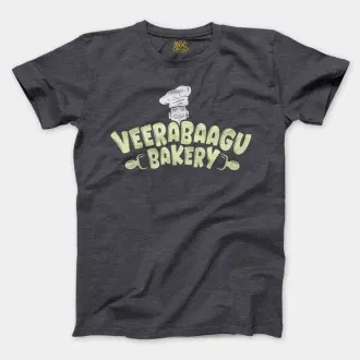 Veerabaagu Bakery Men/Unisex T-Shirt in Heather Dark Grey Color